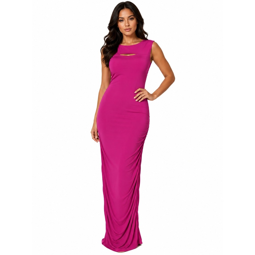 Y2K Cruise Barbiecore Magenta Pink Sleeveless Maxi Dress Size XL Resortwear NWT